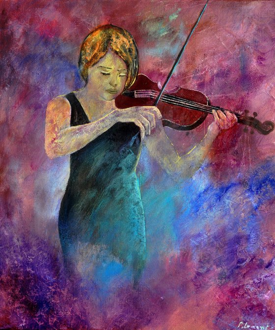 Playing violin