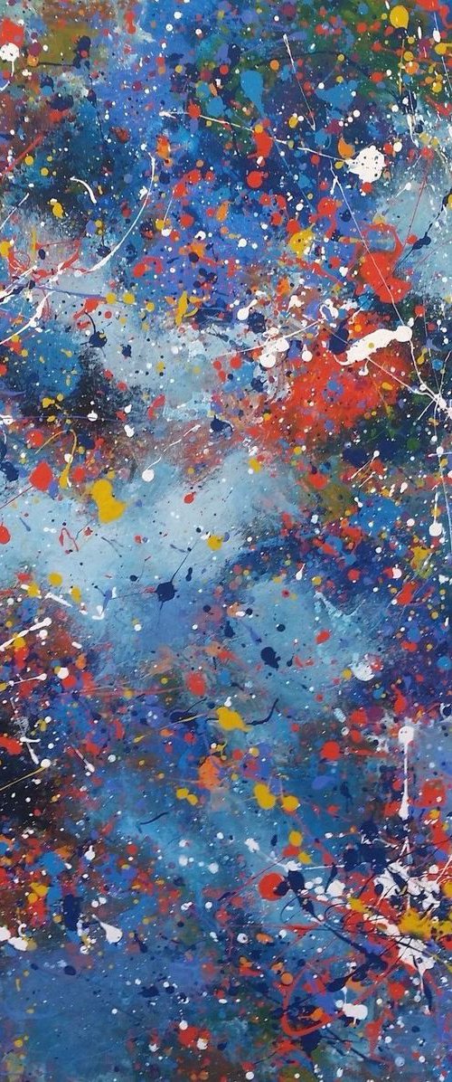 Modern Abstract ACRYLIC PAINTING on CANVAS by M.Y. by Max Yaskin