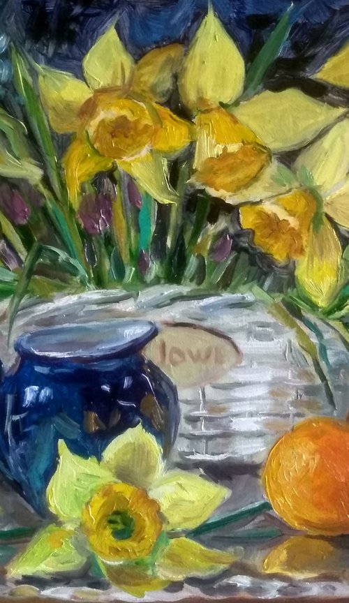 Daffodils, spring flowers by Ann Krasikova