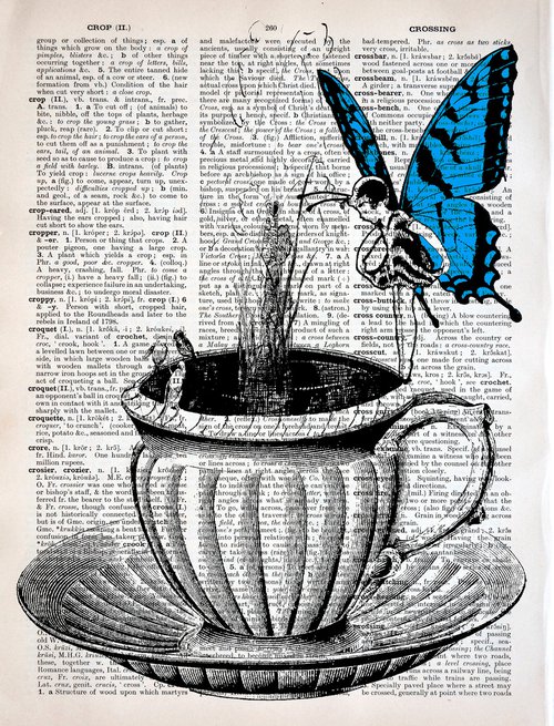 Butterfly Girl Cup of Tea by Jakub DK - JAKUB D KRZEWNIAK