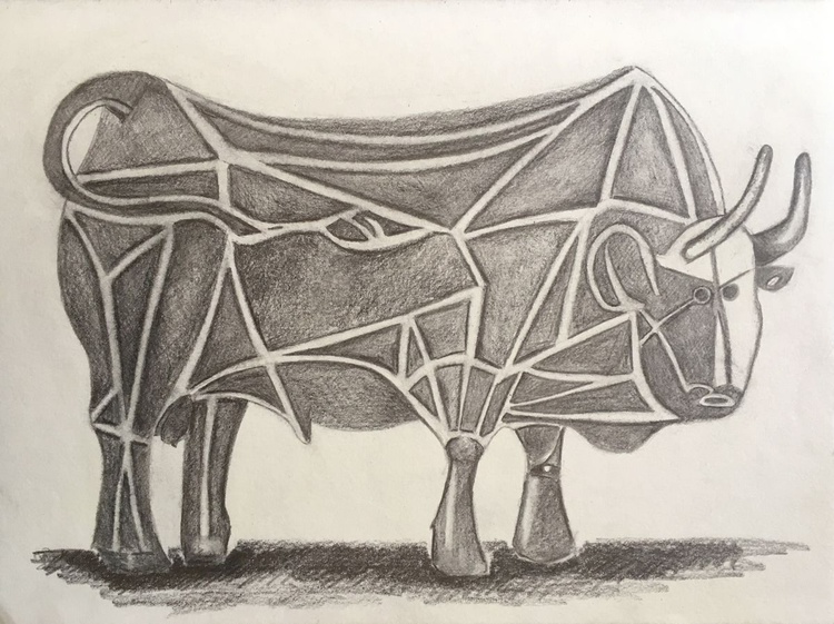 Picasso Bull 3 Pencil Drawing By Mattia Paoli Artfinder