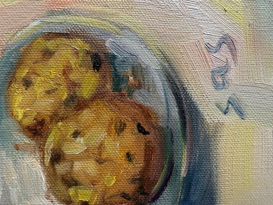Still life with hot tea
