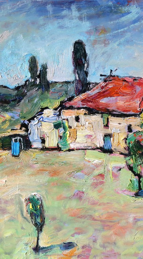 "A Farm in the Dordogne River Valley" by Nikifor Swiristuhin