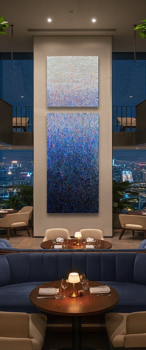 In search of silence- 3 (blue) by Nadiia Antoniuk