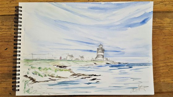 The Light of Hook Head Lighthouse - Pencil & watercolour study