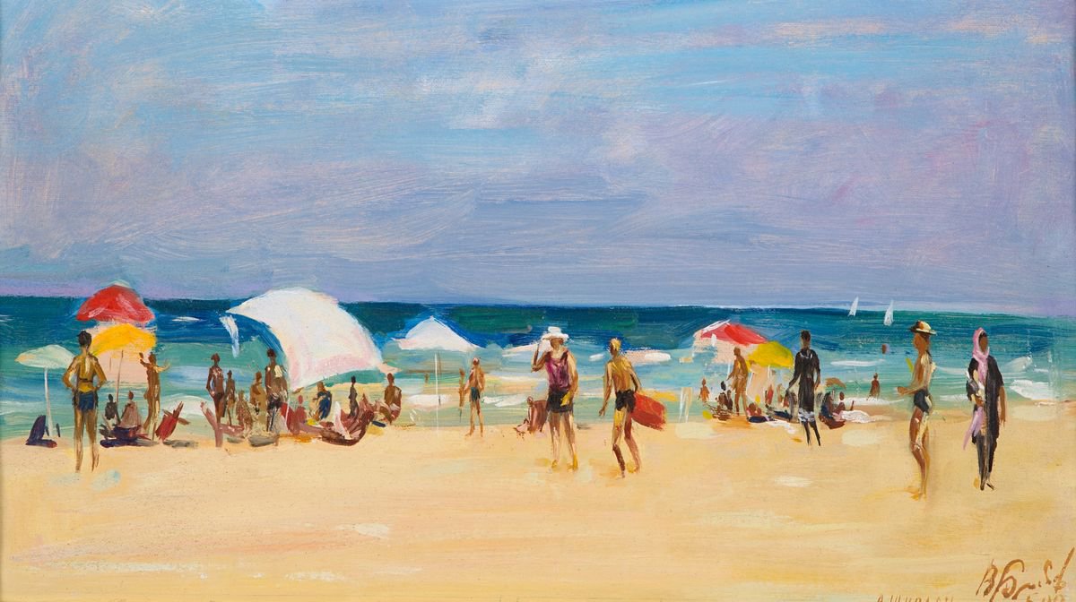 Beach in the Mediterranean Sea by Viktar Barabantsau