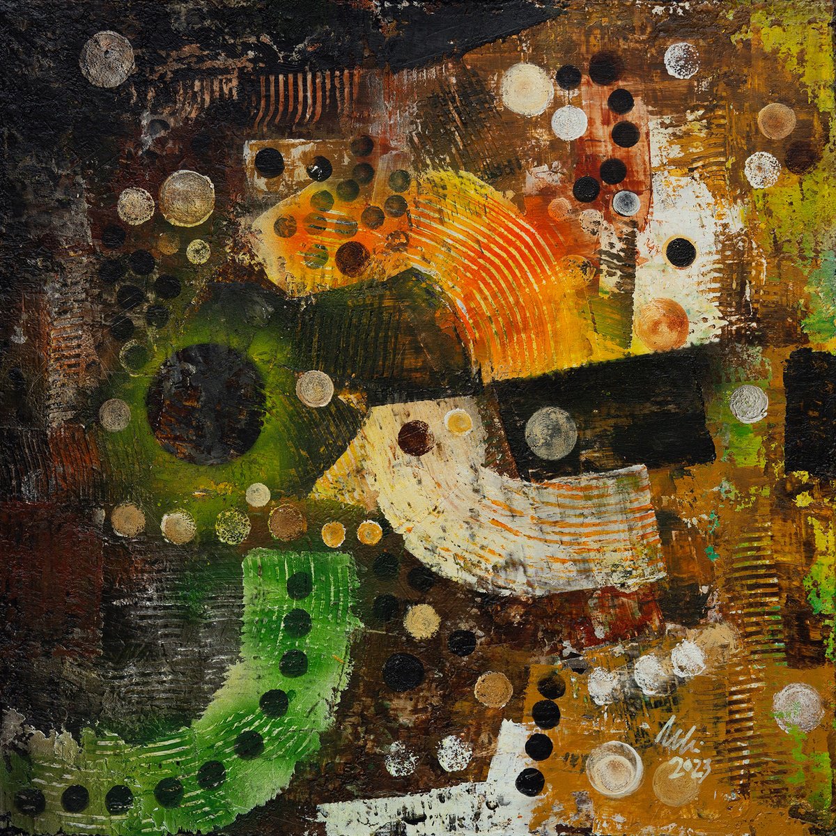 Abstract Painitng: Birdsong by Peter Zelei