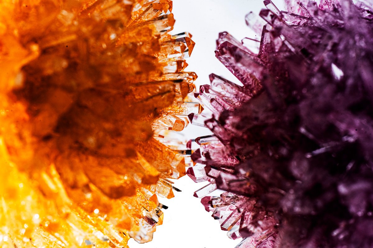 Abstract Photograph By David Huntzinger, 28 X 17, Clash Of Crystals, Original Artwork