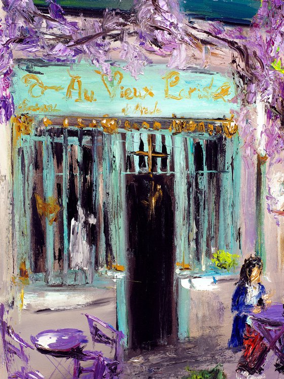 The Purple Cafe in Paris, France