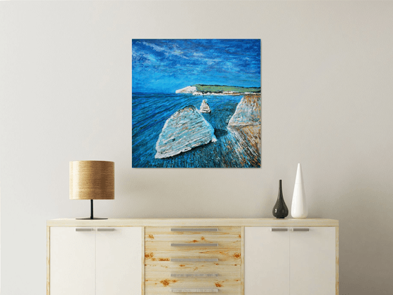 Freshwater Cliffs I ( Large 80 cm x80 cm)