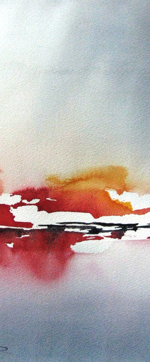 Sunset Serenade - Original Watercolor Painting by CHARLES ASH