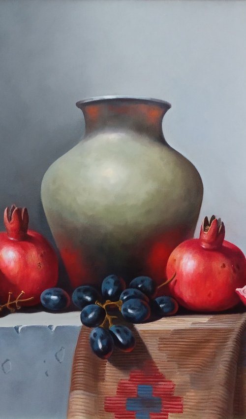 Still life with pomegranates by Tamar Nazaryan