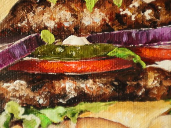 Burger Painting Realistic Art