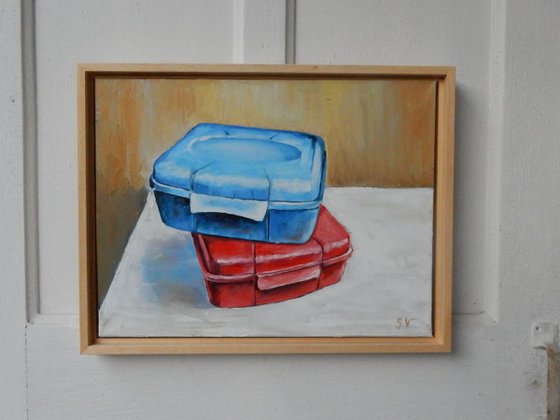Lunchboxes . Still life. 30x40cm