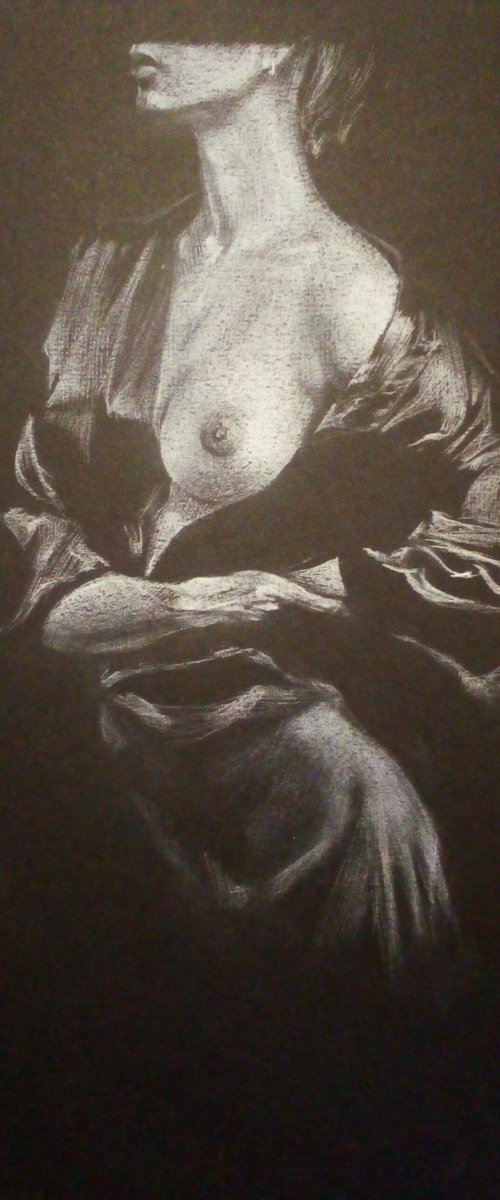 Nude noir #308 (21X29)cm by Vitaliy Koriakin
