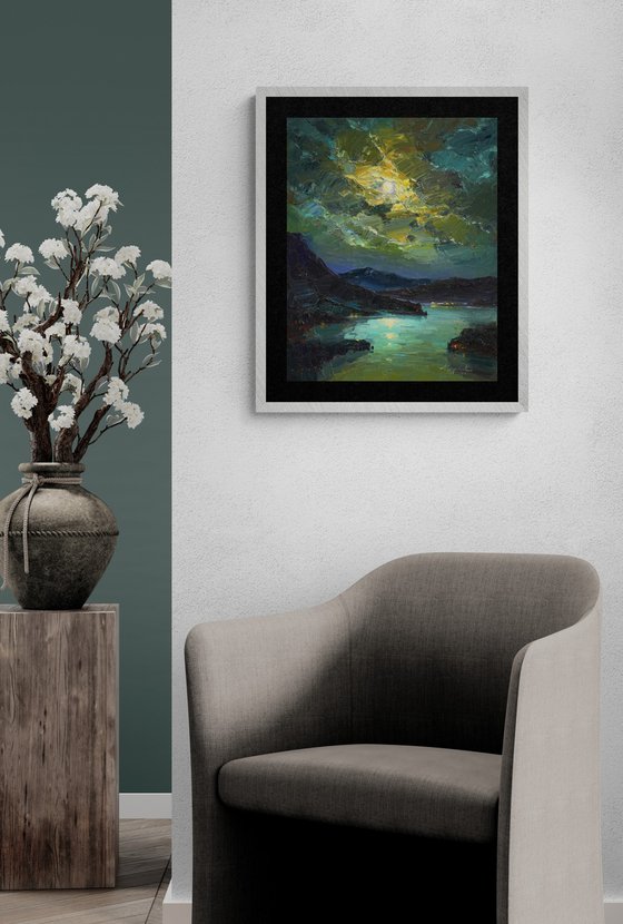 Moon night landscape