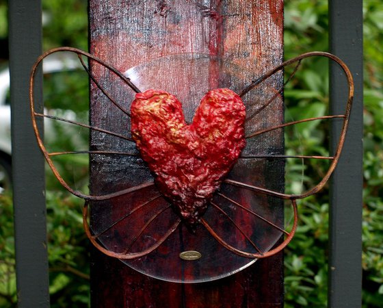 Elysium - Heart With Wings, Mixed Media Art by Kathy Morton Stanion