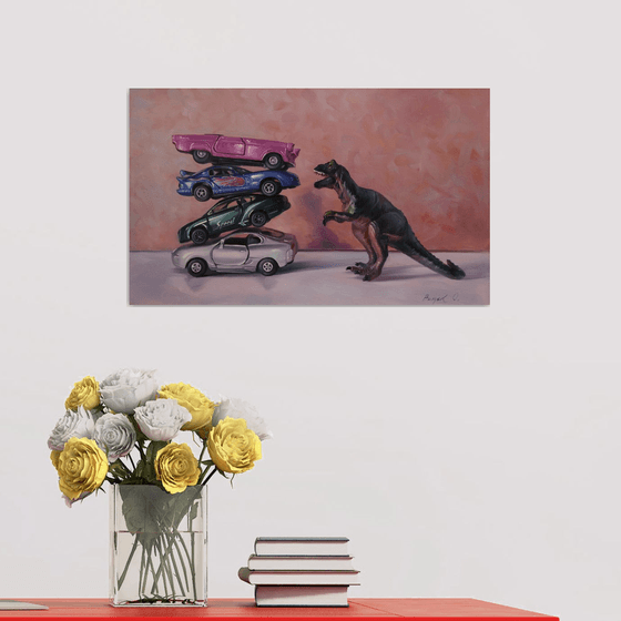 "Dinosaur vs. Dream Cars"
