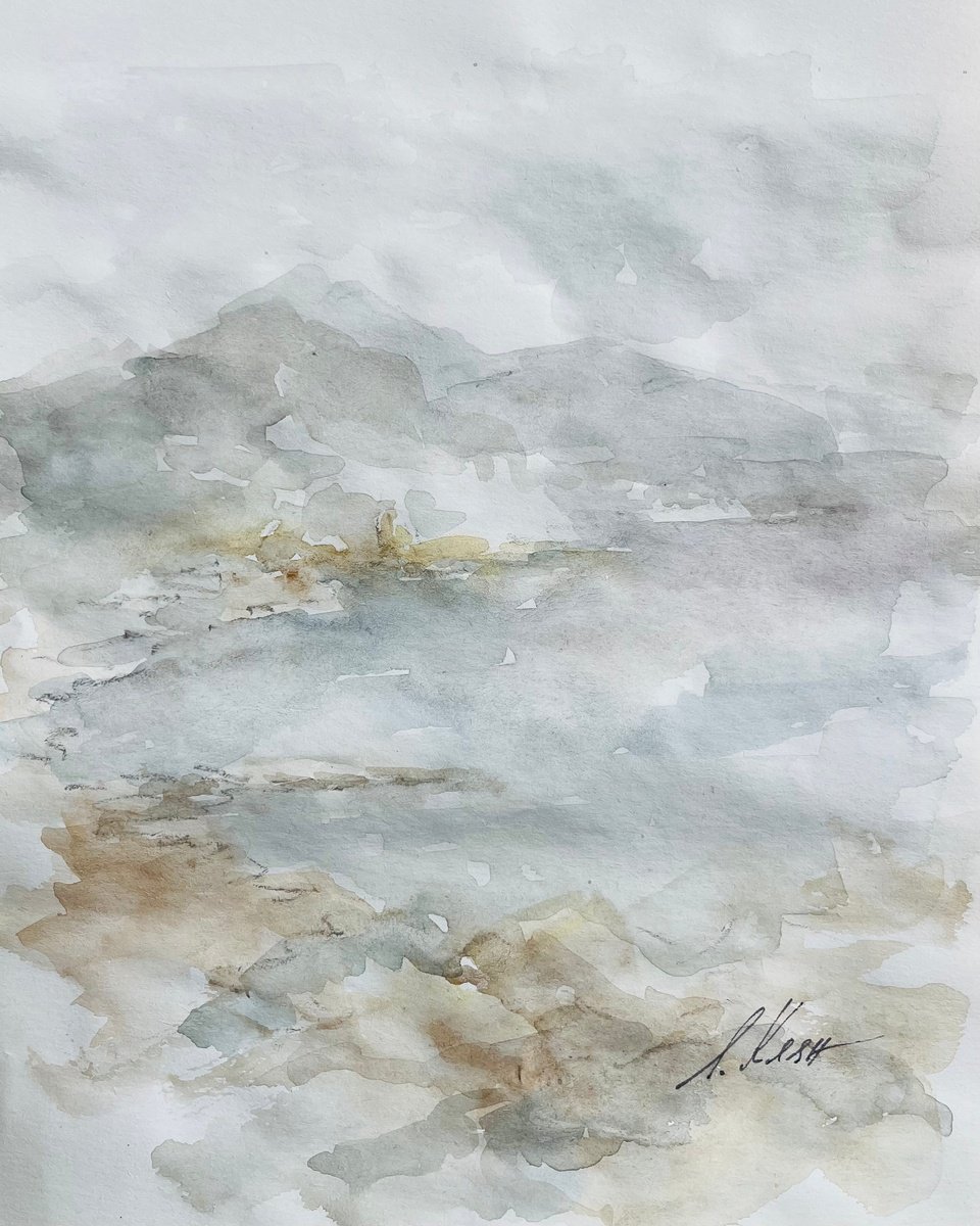 Impressionistic Landscape Watercolour By Elena Klyan, 8 X 10, Landscapes 2025, Original Artwork