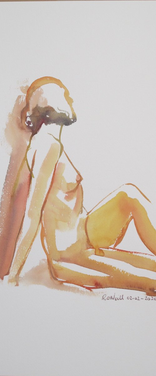 Seated female nude by Rory O’Neill