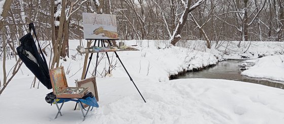 January snow on the Chertanovka River