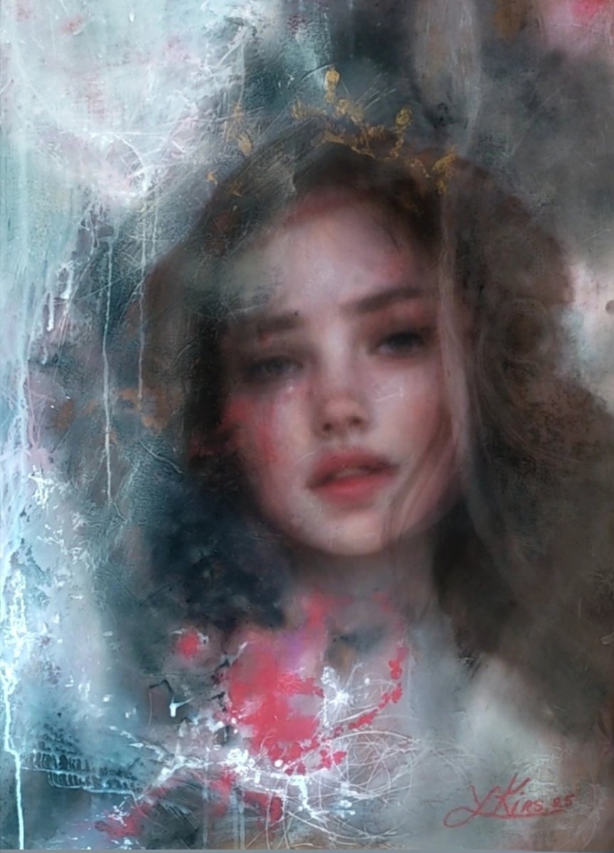 Impressionistic Portrait Oil Painting By Yuliia Kyrsanova, 24 X 31", Don