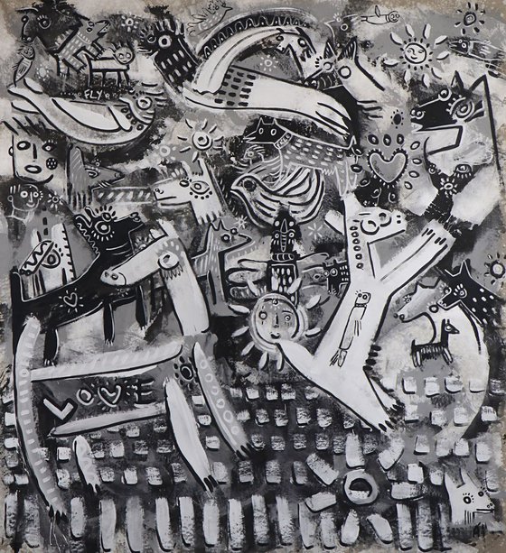 LOVE NATURE / HAPPY GUERNICA 190x205cm