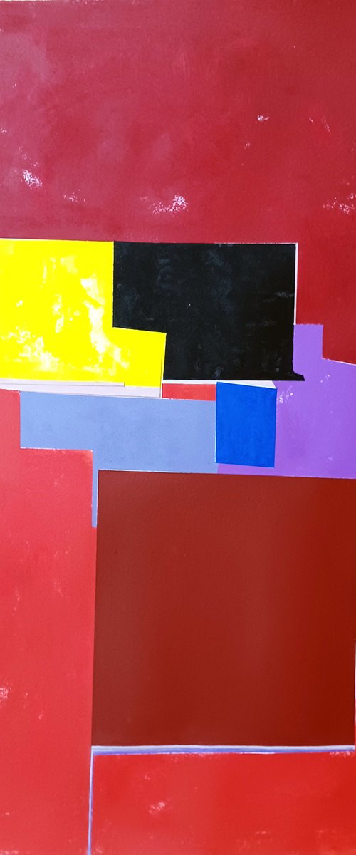 Red composition IV by Luis Medina