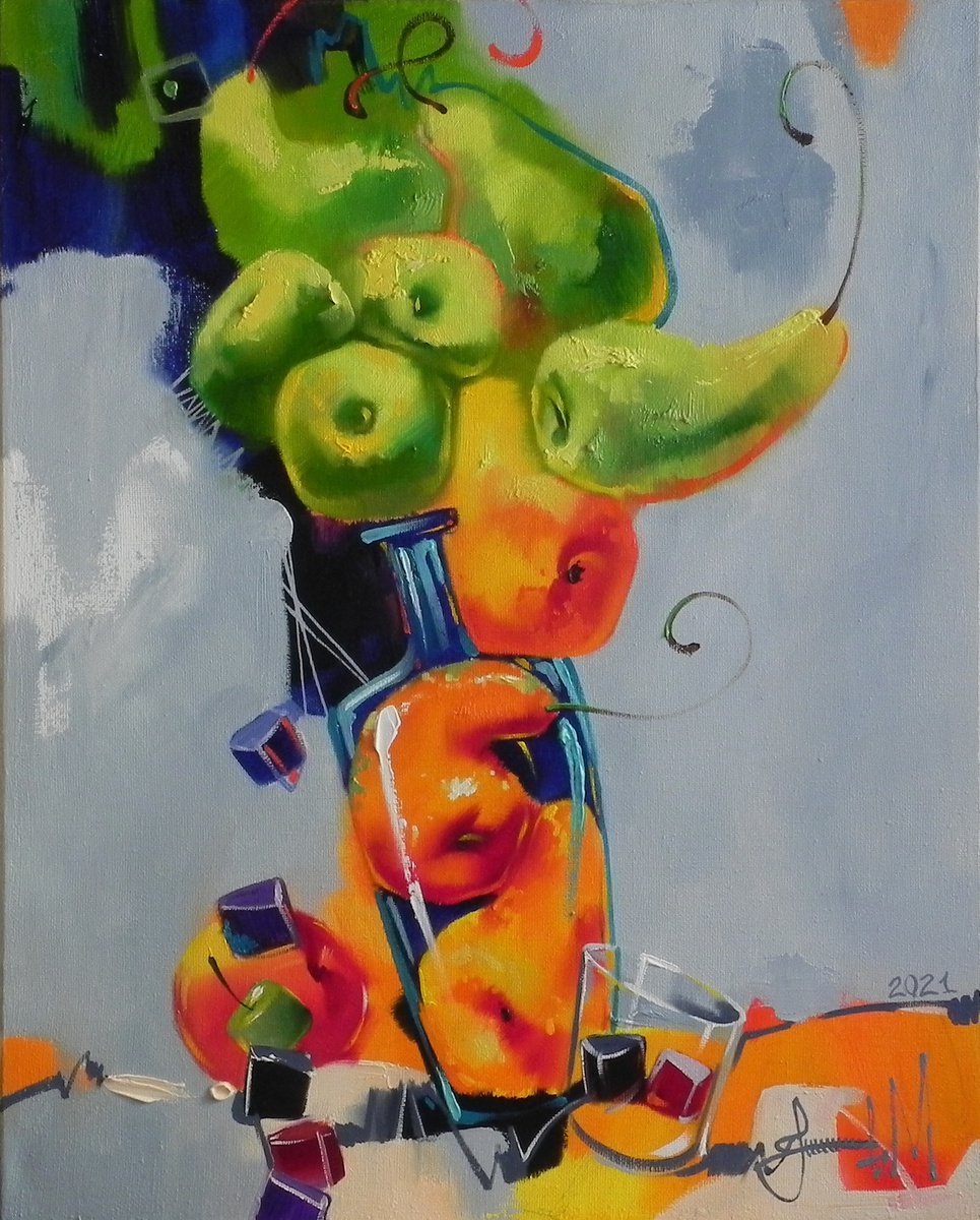 Fruit Mix Abstract still life (2021) by Mikhail Novikov