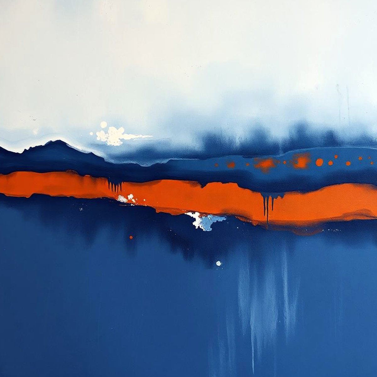 Abstract Giclee Print By Alessandro Butera, 35 X 35, Ethereal Horizon, Original Artwork