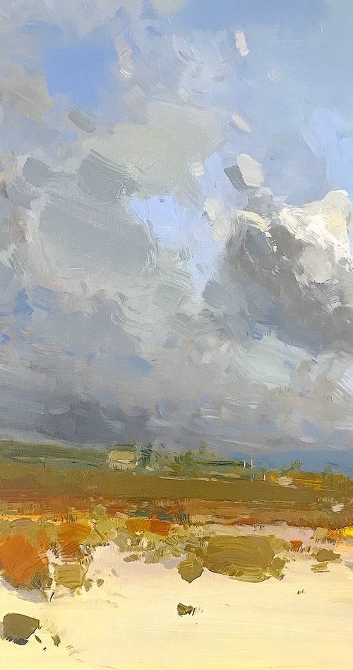 Hill of Mill, Original oil painting, One of a kind Signed by Vahe Yeremyan