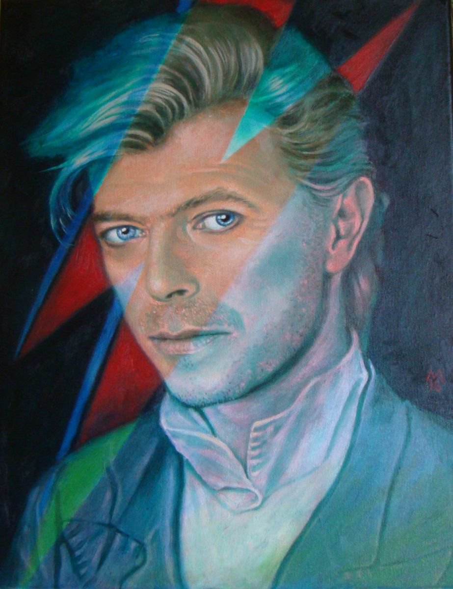 David Bowie Oil painting by Michael Mullen Artfinder