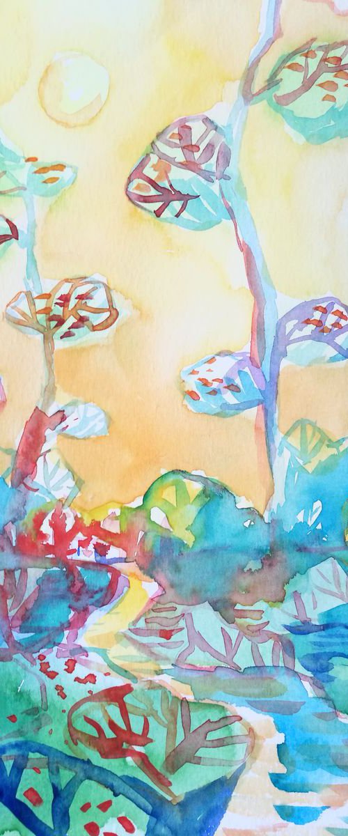 Painting | Watercolor | Spring I by Giedrius Bagdonas