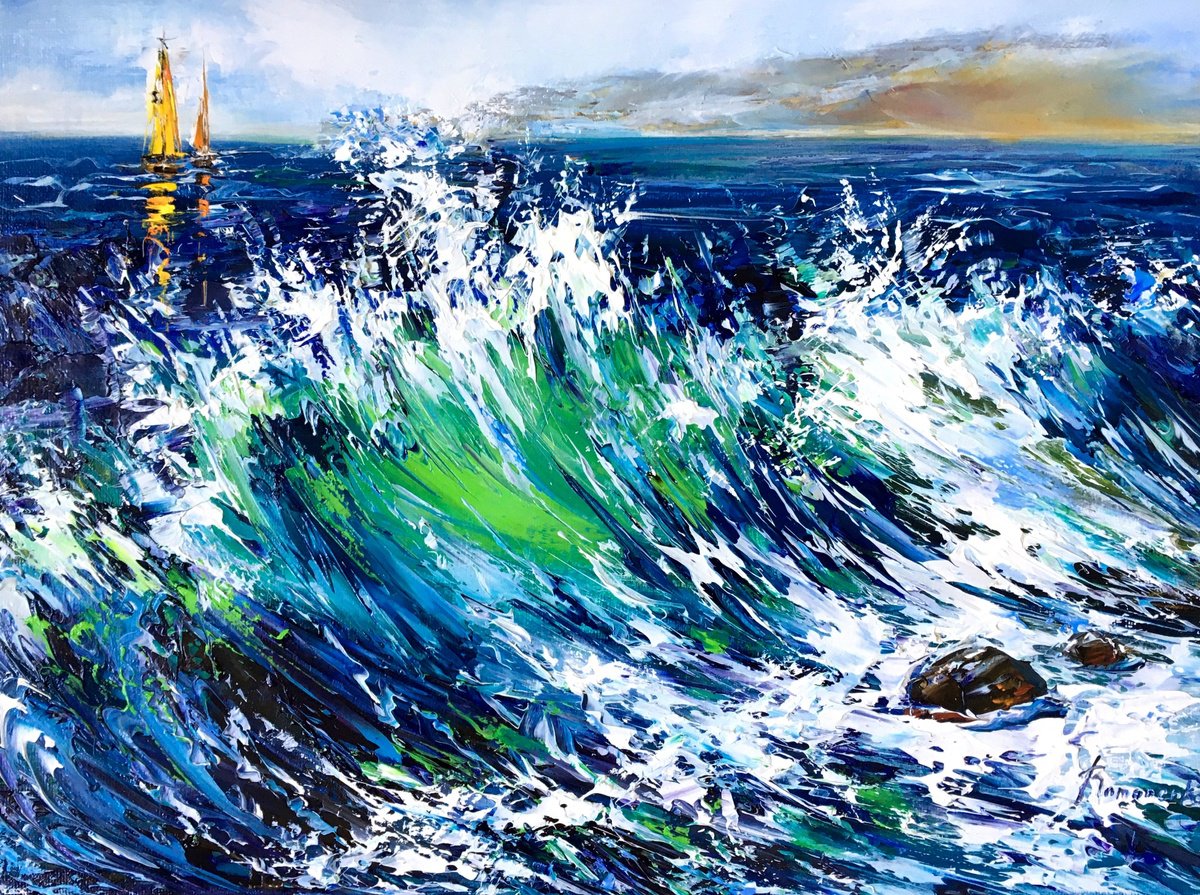 Sea Element By Olena Romanenko, 16 X 12, Artwork For Sale On Artfinder