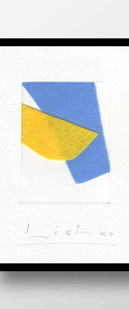 YELLOW AND BLUE 21*15 CM / 8,26*5,90 INCH \ by V. Lishko