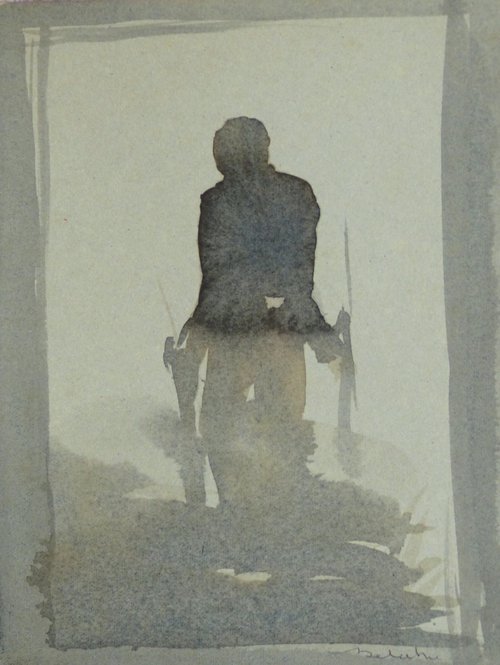 The Fog 1, 19x15 cm by Frederic Belaubre