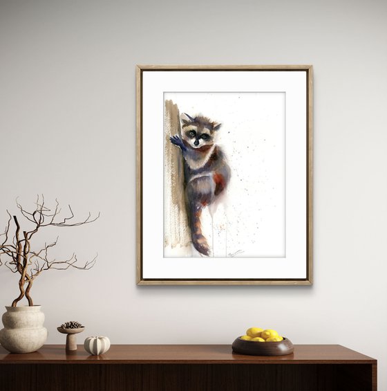 Raccoon on the tree