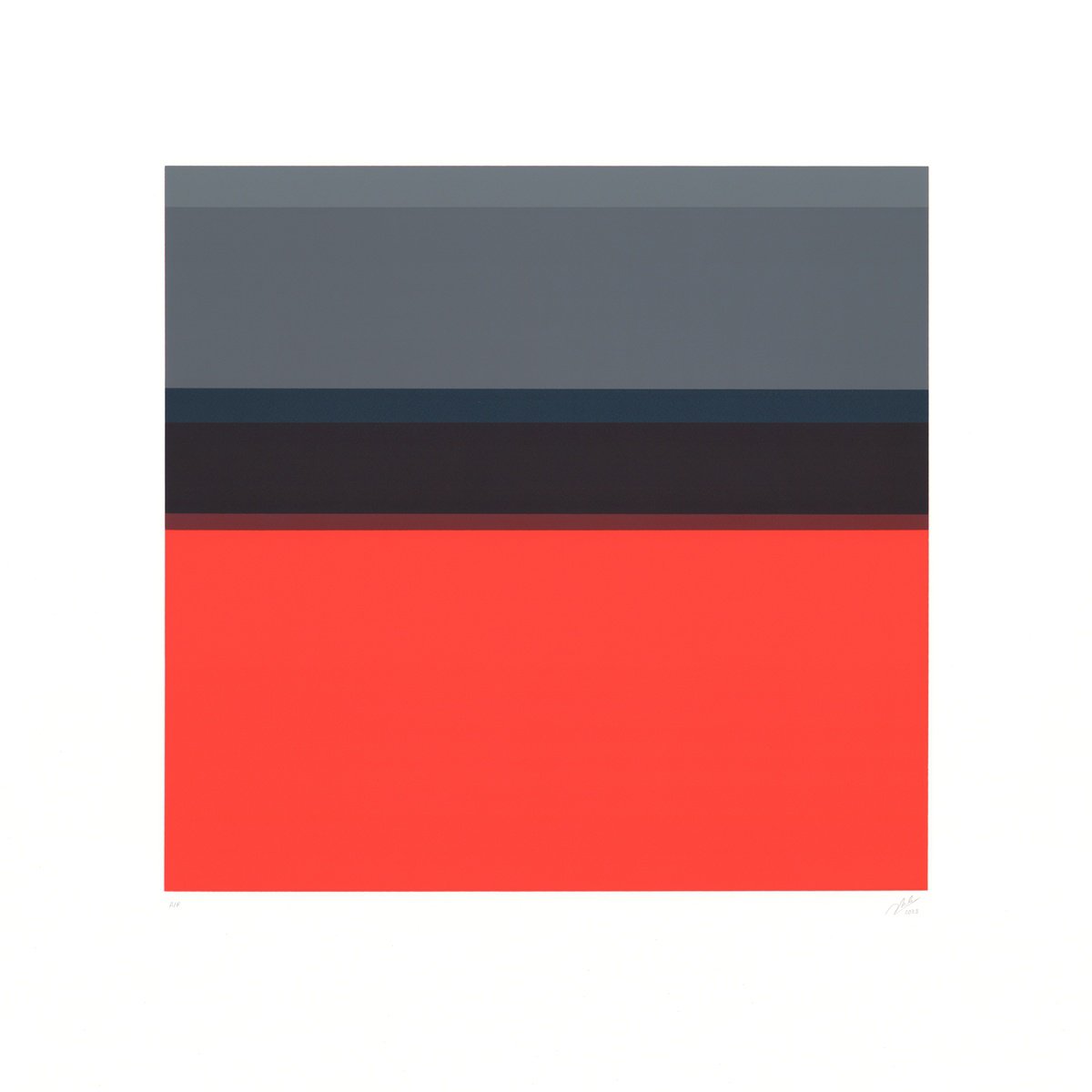 Geometric Abstract Screenprint By Richard Marsden, 26 X 26", Linear Forms Iii, Original Artwork