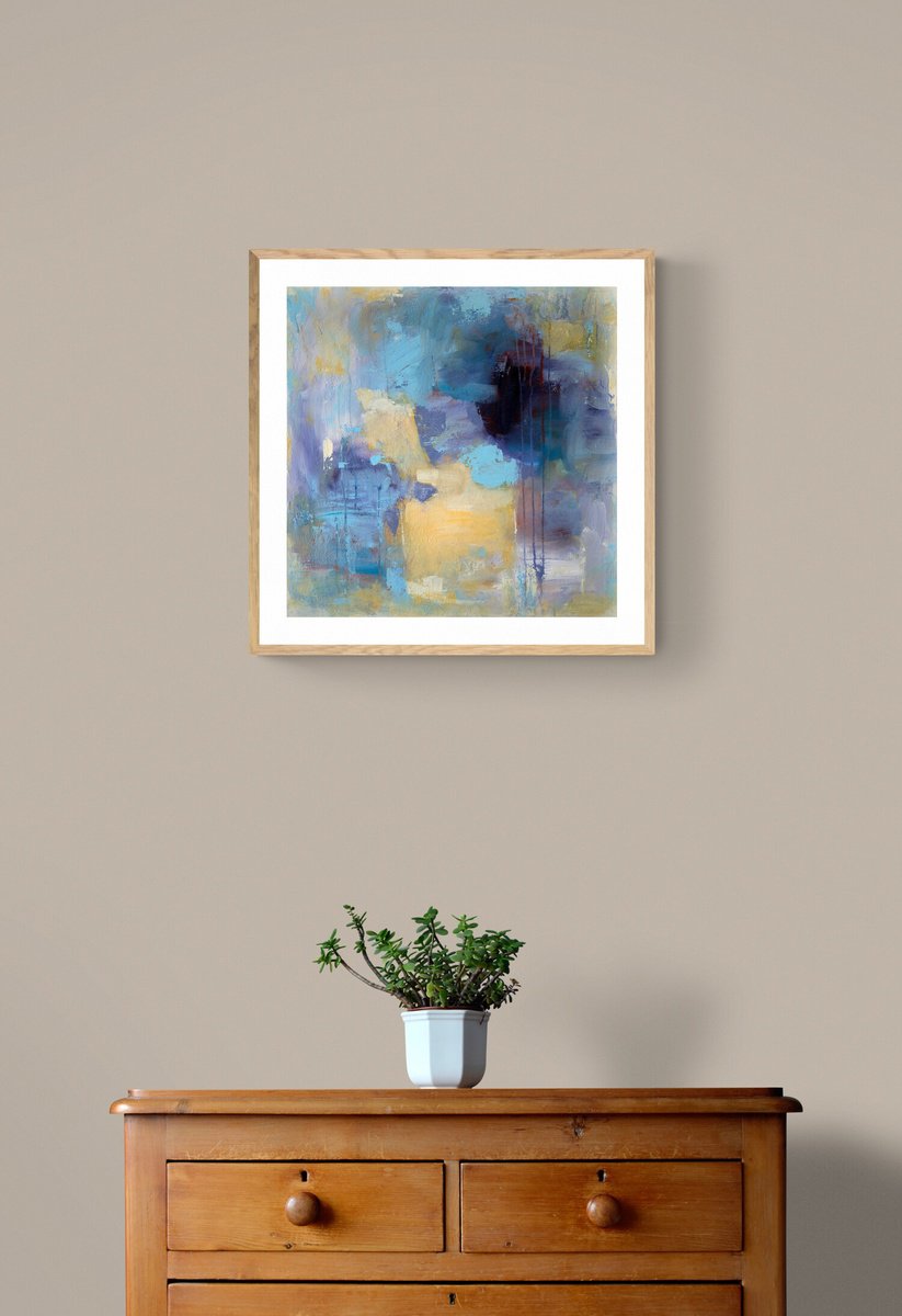 Stonewashed Blue Acrylic painting by Davina Nicholas Artfinder