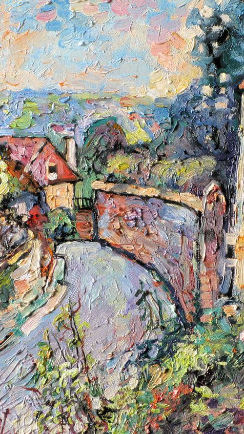 Road to Saint-Cirq-Lapopie. by Nikifor Swiristuhin
