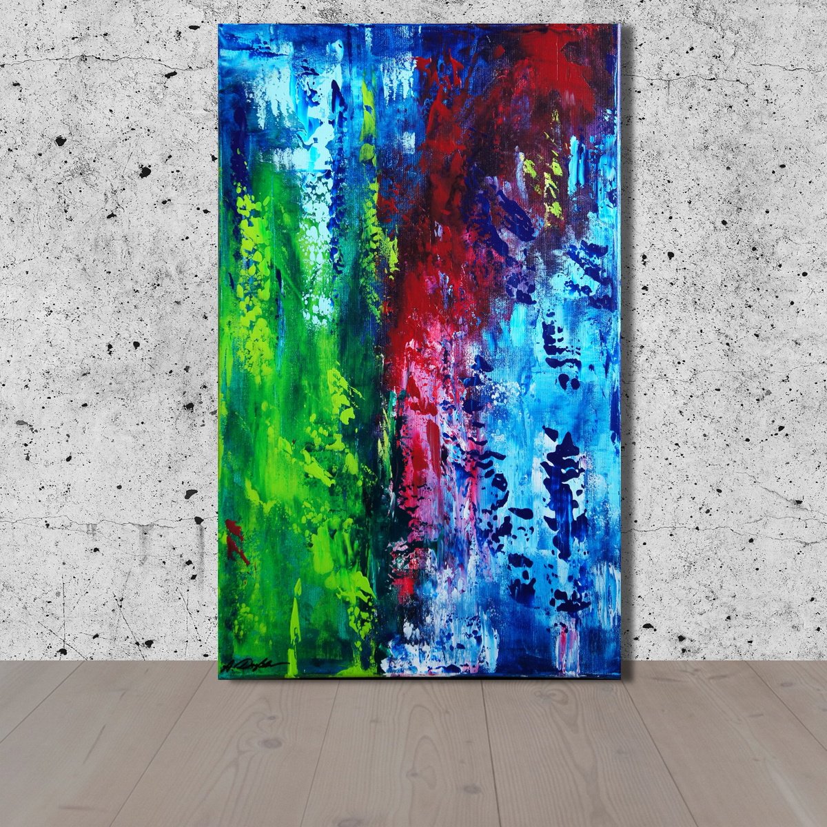 Color Avalanche (50 x 80cm) (20x32inches) by Ansgar Dressler