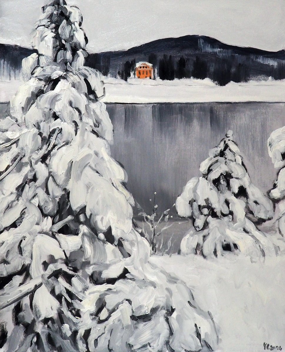Winter Landscape By Yuanyuan Liu, 20 X 24, Artwork For Sale On Artfinder