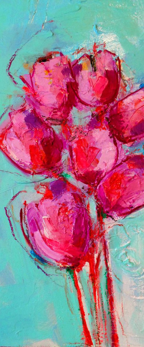 Pink Tulips by Irene Wilkes
