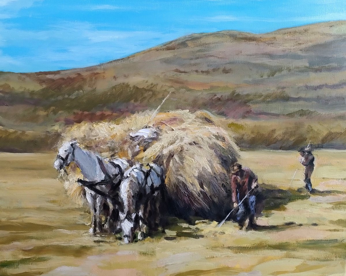 Haymaking By Sebastian Beianu, 20 X 16, Artwork For Sale On Artfinder