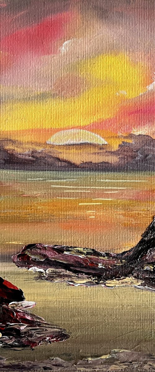 Small Red Sunset by Marja Brown