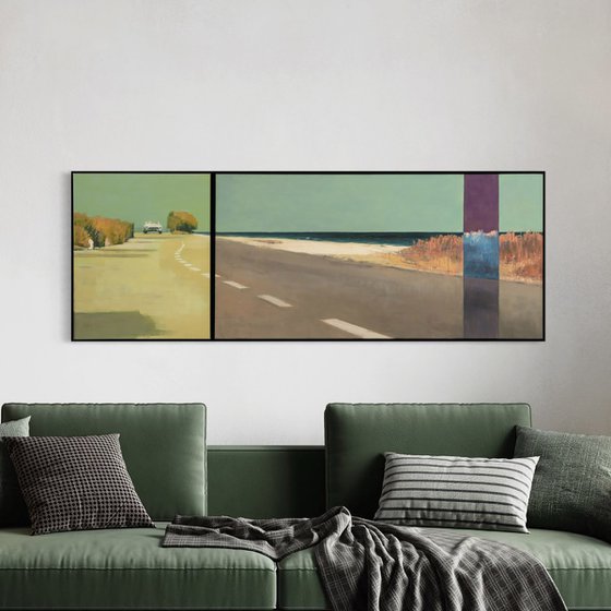 Long Yellow Road diptych