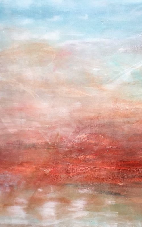 Abstract Painting, landscape iceland by Tiny de Bruin