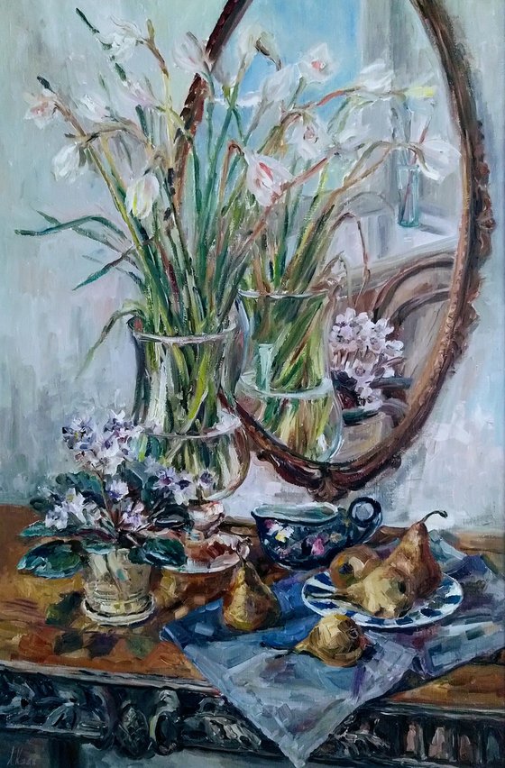 Still life with daffodils