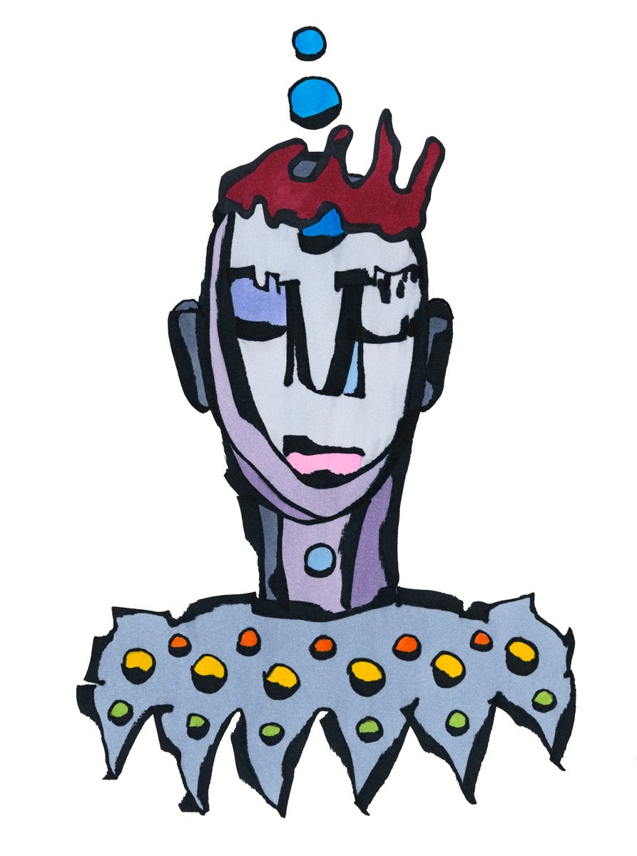 Portrait Ink Drawing By Sofi Ginger, 8 X 11", Crystal Within, Original Artwork