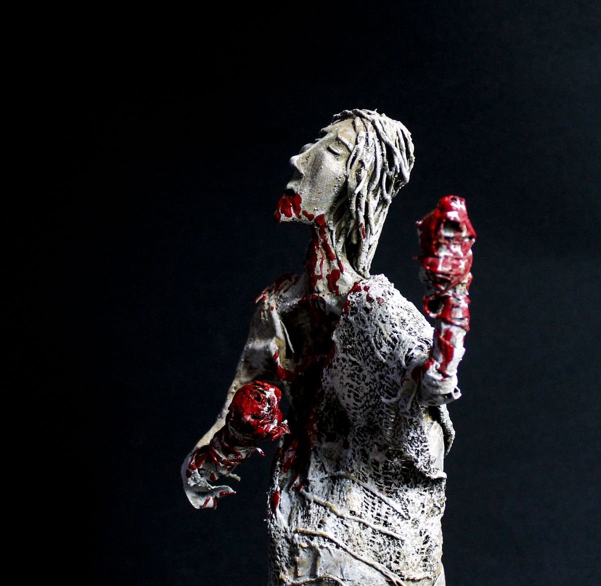 Expressive Portrait Sculpture By Lionel Le Jeune, 4 X 9", Lavinia Titus Andronicus, Original Artwork